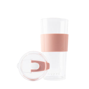 Cuppe pink reusable bubble tea tumbler 